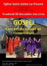 Concert Gospel du Nouvel An avec The Legend Singers jusqu'à 10% de réduction