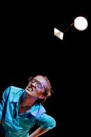 La comédienne sur scène