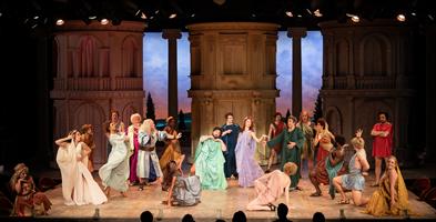 La troupe d'A Funny Thing Happened on the way to the Forum