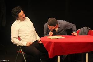 Les comédiens sur scène